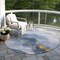 Homeroots 8' Blue And Gold Round Abstract Washable Indoor Outdoor Area Rug 611334 - alternate 3