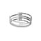 Homeroots 14in Silver Round Metal Geometric Vanity Tray 274453 - alternate 1