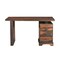 Homeroots 54" Dark Brown and Light Brown Solid Wood Writing Desk With Three Drawers 565282 - alternate 6