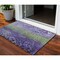 Homeroots 3' X 5' Purple Green And Black Abstract Washable Indoor Outdoor Area Rug 603101 - alternate 1