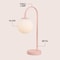 Jonathan Y Arco 18.3 in. Minimalist Mid-Century Arched Metal and Frosted Glass LED Table Lamp, Pink JYL6010D - alternate 2
