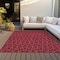 Homeroots 8' X 10' Red Black And Ivory Geometric Washable Indoor Outdoor Area Rug 596761 - alternate 4