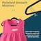 Lifemaster Black Velvet Kids Hangers 30 Pack, 10.83" Non-Slip, Slim ABS, Swivel Hook & Notches LMVVBH30BK - alternate 3