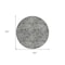 Homeroots 8' Black And Ivory Round Abstract Washable Indoor Outdoor Area Rug 599690 - alternate 2