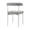 Homeroots Set of Two Gray And Silver Upholstered Polyester Open Back Dining Side Chairs 569410 - alternate 3