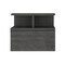 Homeroots 13" Dark Gray Wood One Drawer Floating Nightstand 546380 - alternate 3