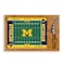 Picnic Time Family Of Brands NCAA Michigan Wolverines Football Field Icon Glass Top Cutting Board & Knife Set 910-00-505-344-0 - alternate 1