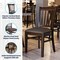 Flash Furniture HERCULES Vertical Slat Back Walnut Wood Restaurant Chair - Mocha Vinyl Seat XU-DGW0008VRT-WAL-MCHV-GG - alternate 3