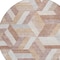 Homeroots 8' Copper Round Geometric Washable Indoor Outdoor Area Rug 608054 - alternate 5