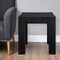 Homeroots 22" Black Wood Square End Table 544225 - alternate 1