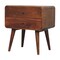 Homeroots 24" Chestnut Solid Wood Two Drawer Nightstand 651536 - alternate 3