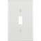 Leviton 1-Gang Thermoplastic Nylon Mid-Way Toggle Switch Wall Plate White, 10PK M52-00PJ1-0WM - alternate 2