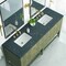 James Martin Vanities Emmeline 72'' D Vanity, Pebble Oak w/ Parisien Bleu Top w/FreePower Wireless Charger D100-V72-PBO-FPBL - alternate 2