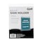 Nudell Sign Holder, Vertical Wall Mounted, Clear Plastic, 8.5x11 in 38011Z - alternate 2