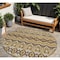 Homeroots 8' Gold Brown And Beige Round Moroccan Washable Indoor Outdoor Area Rug 594324 - alternate 1
