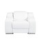 Homeroots 41" White Italian Leather Wall Hugger Recliner With USB 634540 - alternate 3