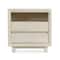 Homeroots 27" Distressed Sand Two Drawer Solid Wood Nightstand 549967 - alternate 2