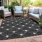 Homeroots 8' X 10' Black Gray And Ivory Geometric Washable Indoor Outdoor Area Rug 594686 - alternate 4