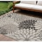 Homeroots 9' X 12' Gray And Silver Floral Indoor Outdoor Area Rug 564203 - alternate 5