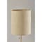 Homeroots 28" Black and Gold Marble and Metal Table Lamp With Beige Drum Shade 524624 - alternate 2