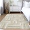 Homeroots 9' X 12' Ivory Beige And Gray Geometric Washable Indoor Outdoor Area Rug 598272 - alternate 2