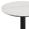 Flash Furniture 24" RND Tabletop, Seamless Surface Technology, White Faux Marble with 22x22 Black Bar Height X-Base ST-RD24-WHMAR-T2222B-GG - alternate 3