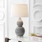Jonathan Y Thatcher 28.3 in. Contemporary Transitional Ceramic LED Table Lamp, Gray JYL8019B - alternate 2