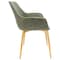 Leisuremod Markley Modern Leather Dining Arm Chair with Gold Metal Legs, Olive Green, 4PK ECG26G4 - alternate 3