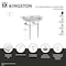 Kingston Brass 24" Solid Surface Console Sink with Brass Legs, 8-Inch, 3-Hole, Matte White/Brushed Brass KVPB3248SQA7 - alternate 2