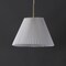 Jonathan Y Alden 14.25" 1-Light Classic French Country Iron LED Pendant with Pleated Shade, Brass Gold/White JYL2407A - alternate 2