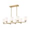 Z-Lite Oren 8-Light Linear Chandelier, 17.5 in W, Modern Gold 7004-8L-MGLD - alternate 1