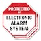 Signmission Protected By Electronic Alarm Syste, 6 inch X 6 inch, Plastic Sign, 2PK OC-P-2PACK-6-183 - alternate 1