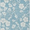 Homeroots 8' X 10' Sky Blue And Ivory Floral Washable Indoor Outdoor Area Rug 599925 - alternate 4