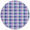 Homeroots 8' Navy Blue Purple And Beige Round Plaid Washable Indoor Outdoor Area Rug 601412 - alternate 3