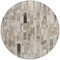 Homeroots 8' Taupe And Gray Round Striped Washable Indoor Outdoor Area Rug 615526 - alternate 2
