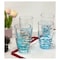 Homeroots Set of Four Clear and Blue Swirl Acrylic Highball Glasses 521171 - alternate 2
