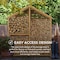 Sunjoy Outdoor Wooden Storage Shed, Firewood Storage Rack with Waterproof Asphalt Roof and 2-Tier Shelves A803002600 - alternate 3