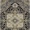 Homeroots 5' X 8' Black Gray And Ivory Oriental Washable Indoor Outdoor Area Rug 600139 - alternate 3