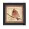 Homeroots Female Cardinal 2 Black Framed Print Wall Art 407372 - alternate 1