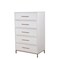 Homeroots 30" White Solid Wood Five Drawer Chest 524127 - alternate 2