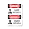 Signmission OSHA Danger Sign, Hard Hat Area Bilingual, 10in X 7in Rigid Plastic, OS-DS-P-710-VP-1292 OS-DS-P-710-VP-1292 - alternate 1
