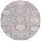 Homeroots 8' Lavender Gold And Green Round Damask Washable Indoor Outdoor Area Rug 599432 - alternate 2