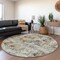 Homeroots 8' Midnight Ivory And Beige Round Abstract Washable Indoor Outdoor Area Rug 643579 - alternate 2