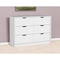 Homeroots 42" White Six Drawer Double Dresser 544054 - alternate 3