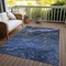 Homeroots 3' X 5' Denim Blue And Sky Blue Abstract Washable Indoor Outdoor Area Rug 577817 - alternate 2