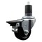 Service Caster 3'' Hard Rubber Swivel 1-5/8'' Expanding Stem Caster with Brake SCC-EX20S314-HRS-PLB-158 - alternate 1