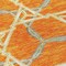 Homeroots 8' Orange And Blue Round Geometric Washable Indoor Outdoor Area Rug 613514 - alternate 2