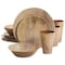 Gibson Elite Woodlands 16 Piece Melamine Wood Grain Decal Dinnerware Set 99899.16R - alternate 1