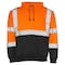 Dome75 Pullover Hoodie, ANSI/ISEA 107-2020 Class 3, Polyester, HiVis Orange/Black Bottom, MD DHP1632 - alternate 2
