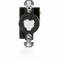 Leviton Locking Receptacle, Non-NEMA, 20 A, 125V AC, 2 Pole, Flush Mount, Screw Terminals, Black 23000-LHG - alternate 1